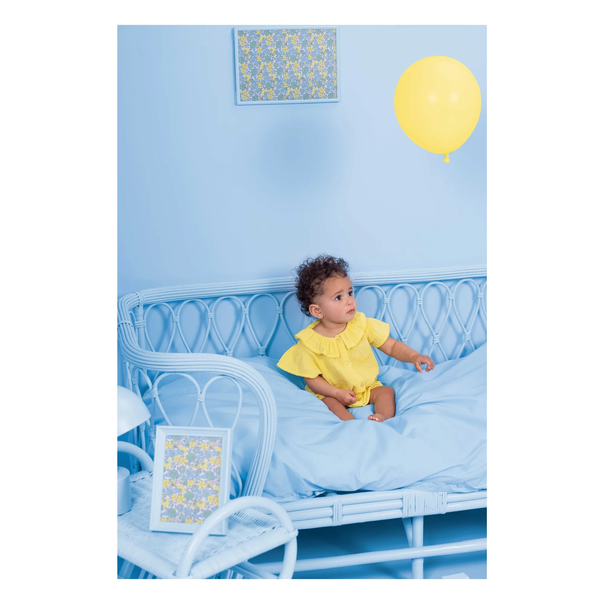 Barboteuse Col Claudine Norma | Jaune- Image produit n°6