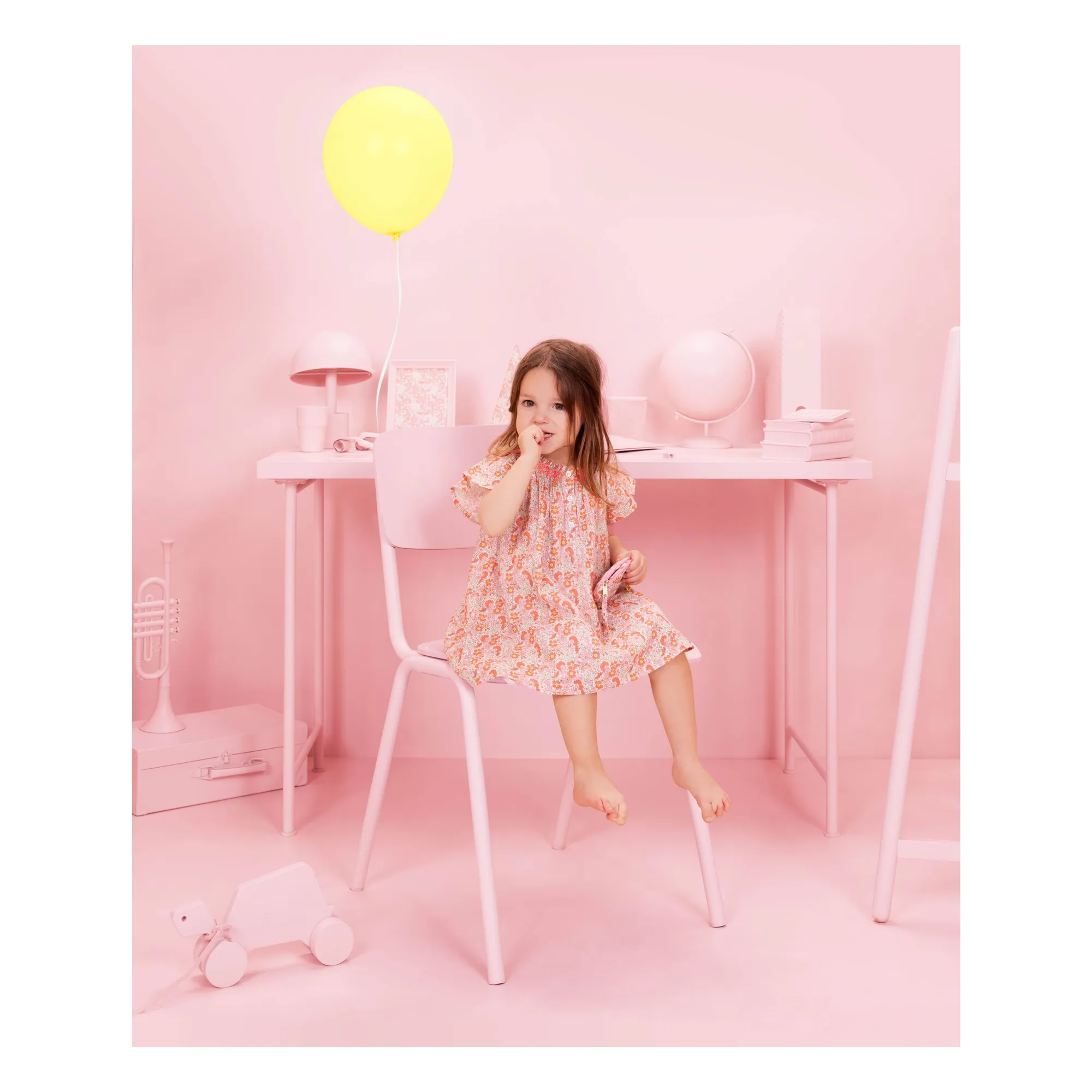 Bonton Pink Noisette Fleurie Capsule 25 Ans Smocked Dress