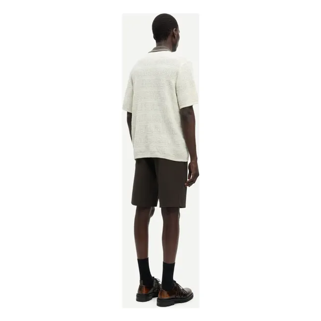 Chemise Manches Courtes Sapercy Maille | Blanc
