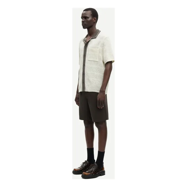 Chemise Manches Courtes Sapercy Maille | Blanc