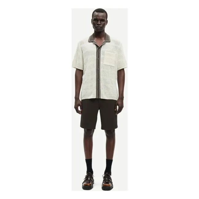 Chemise Manches Courtes Sapercy Maille | Blanc