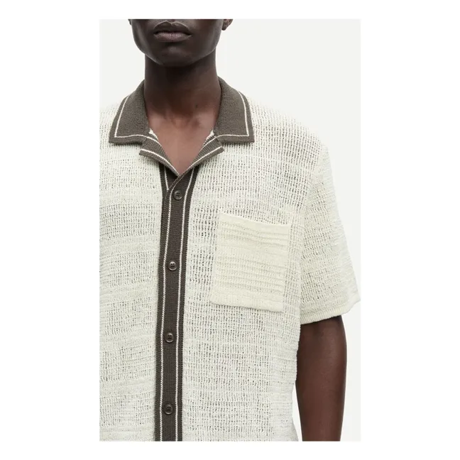 Chemise Manches Courtes Sapercy Maille | Blanc