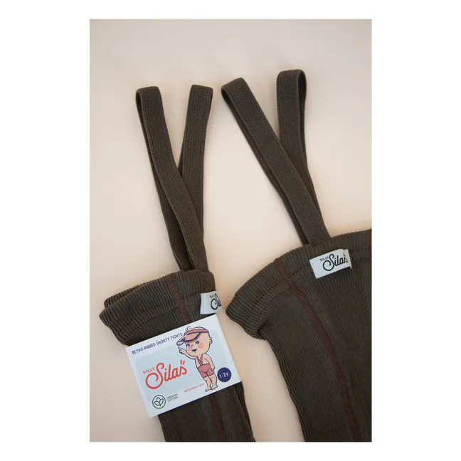 Collants Shorty Coton Bio | Marron