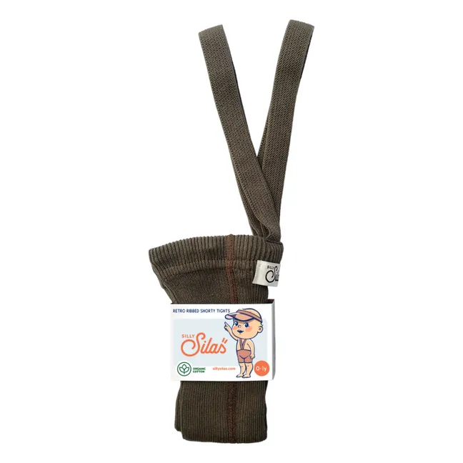 Organic Cotton Shorty Tights | Brown