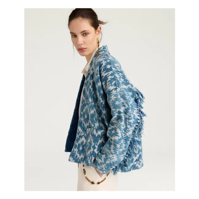 Ara Cotton Jacket | Blue