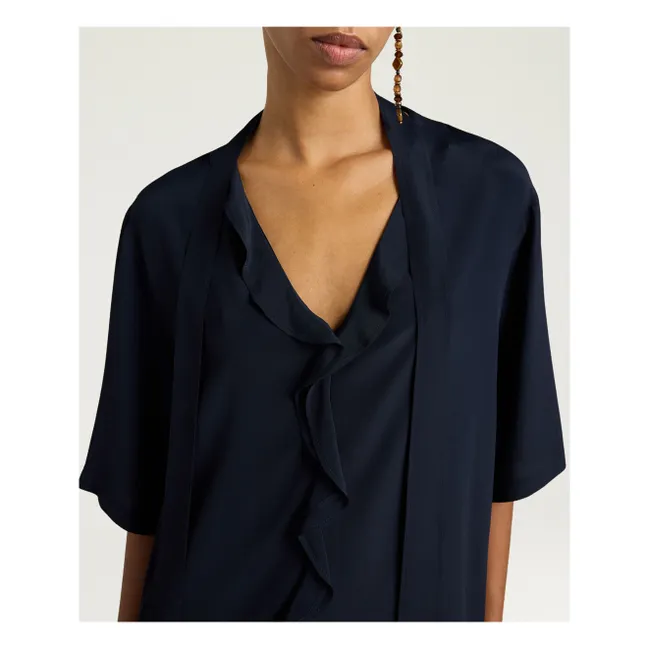 Blouse Manches Courtes Salvia | Bleu marine