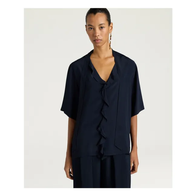 Blouse Manches Courtes Salvia | Bleu marine