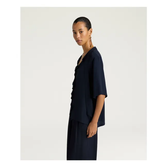 Blouse Manches Courtes Salvia | Bleu marine