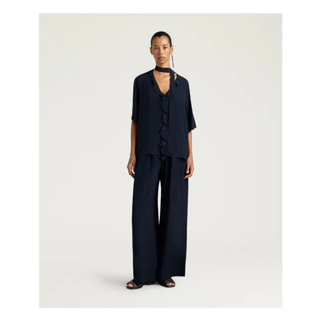 Blouse Manches Courtes Salvia | Bleu marine