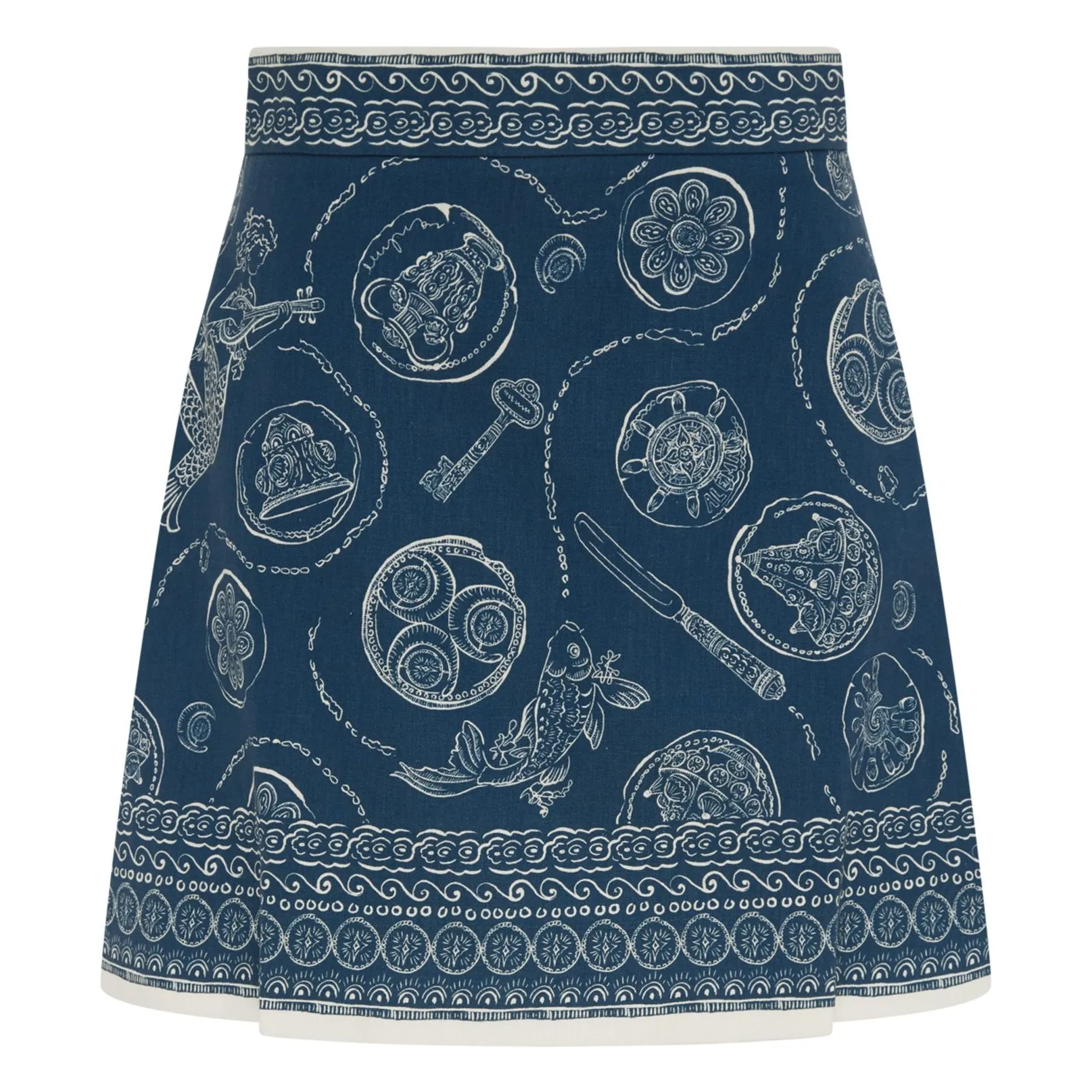 Alémais Blue Lucky Lin Skirt