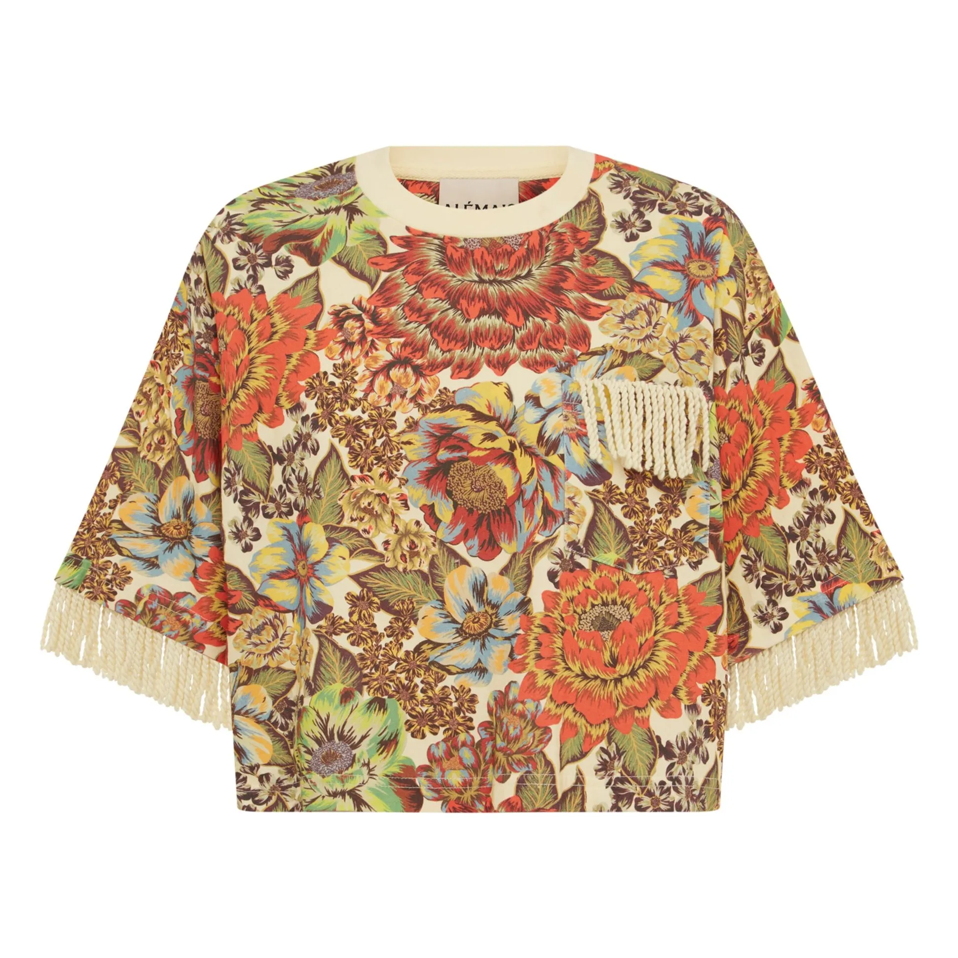 T-shirt Cropped Lana Coton | Orange- Image produit n°0