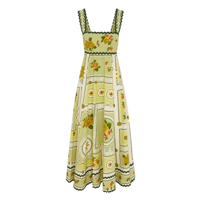 Robe Dixie Popeline de Coton | Jaune