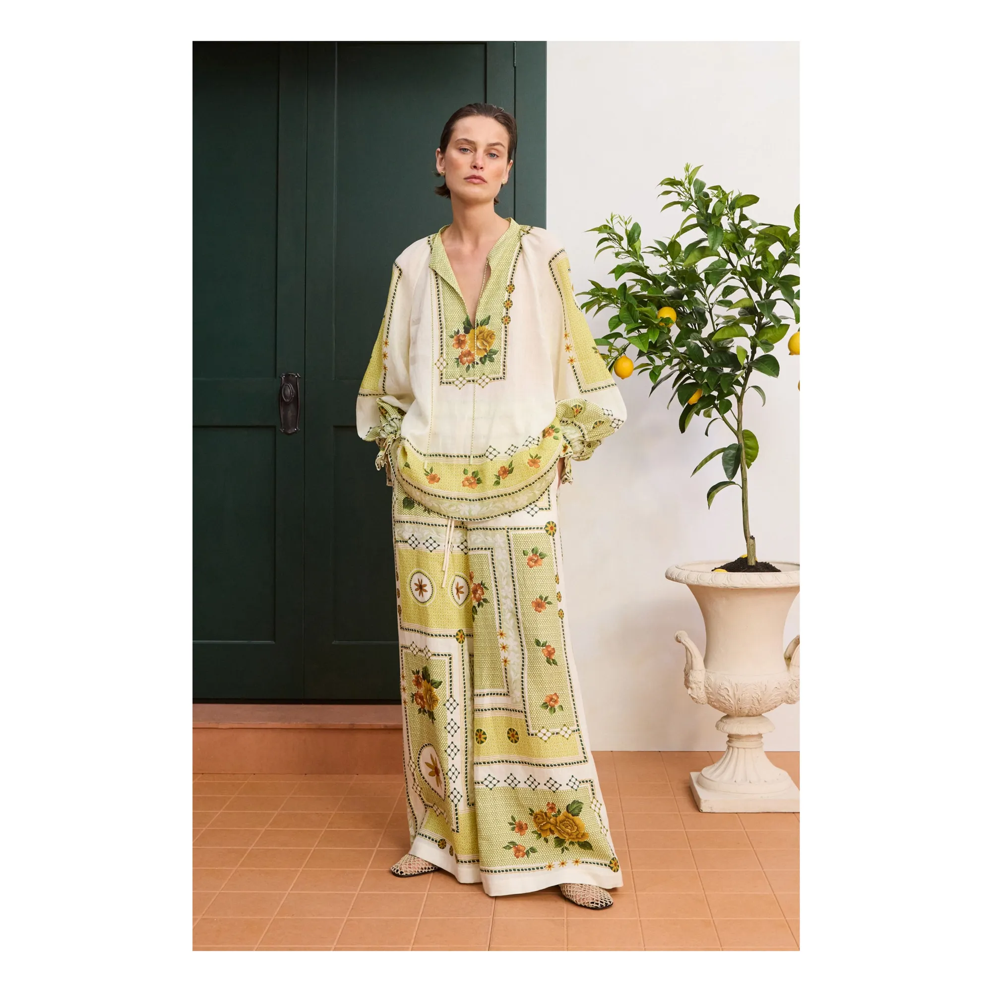 Pantalon Dixie Lin | Jaune- Image produit n°1