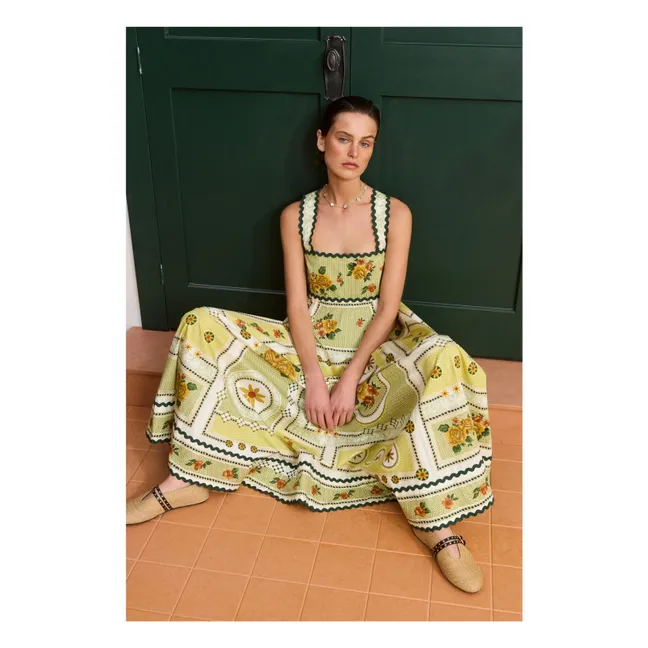Robe Dixie Popeline de Coton | Jaune