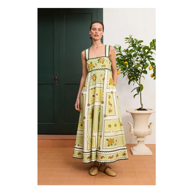 Robe Dixie Popeline de Coton | Jaune