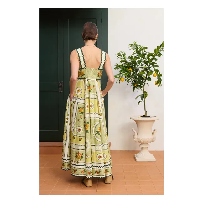 Robe Dixie Popeline de Coton | Jaune
