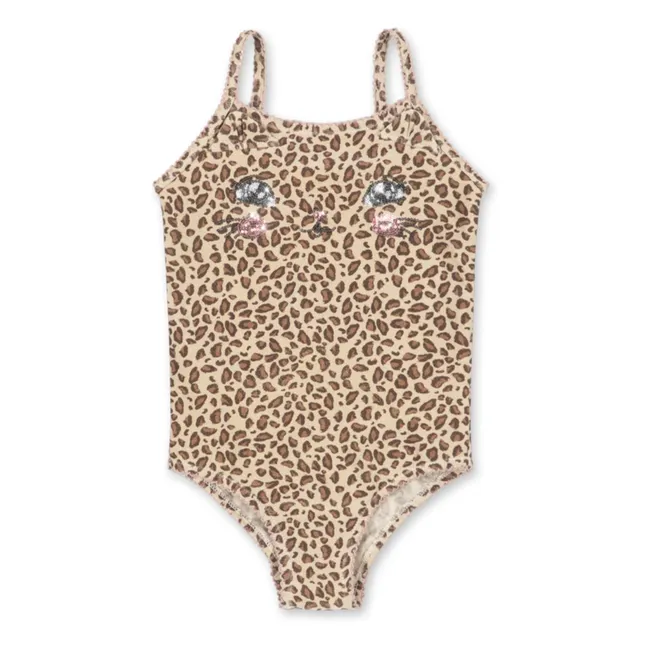 Maillot de Bain Kitty Léopard Fibres Recyclées | Beige
