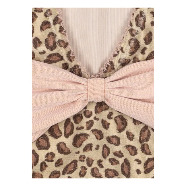 Maillot de Bain Kitty Léopard Fibres Recyclées | Beige