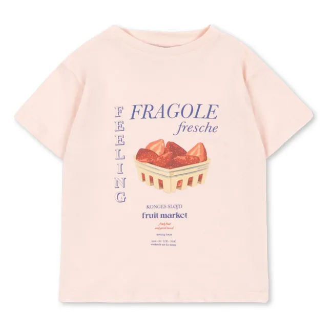 T-shirt Era Fragole Coton Bio | Rose pâle