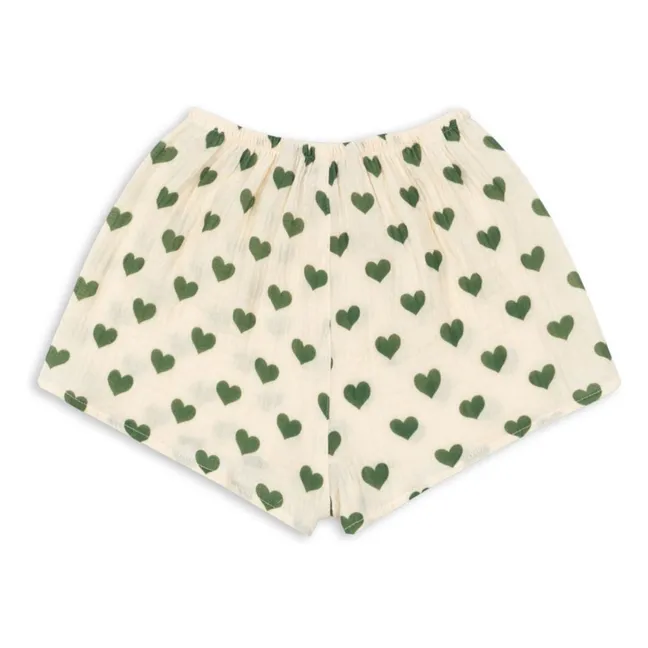 Short Coco Cœurs Coton Bio | Ecru