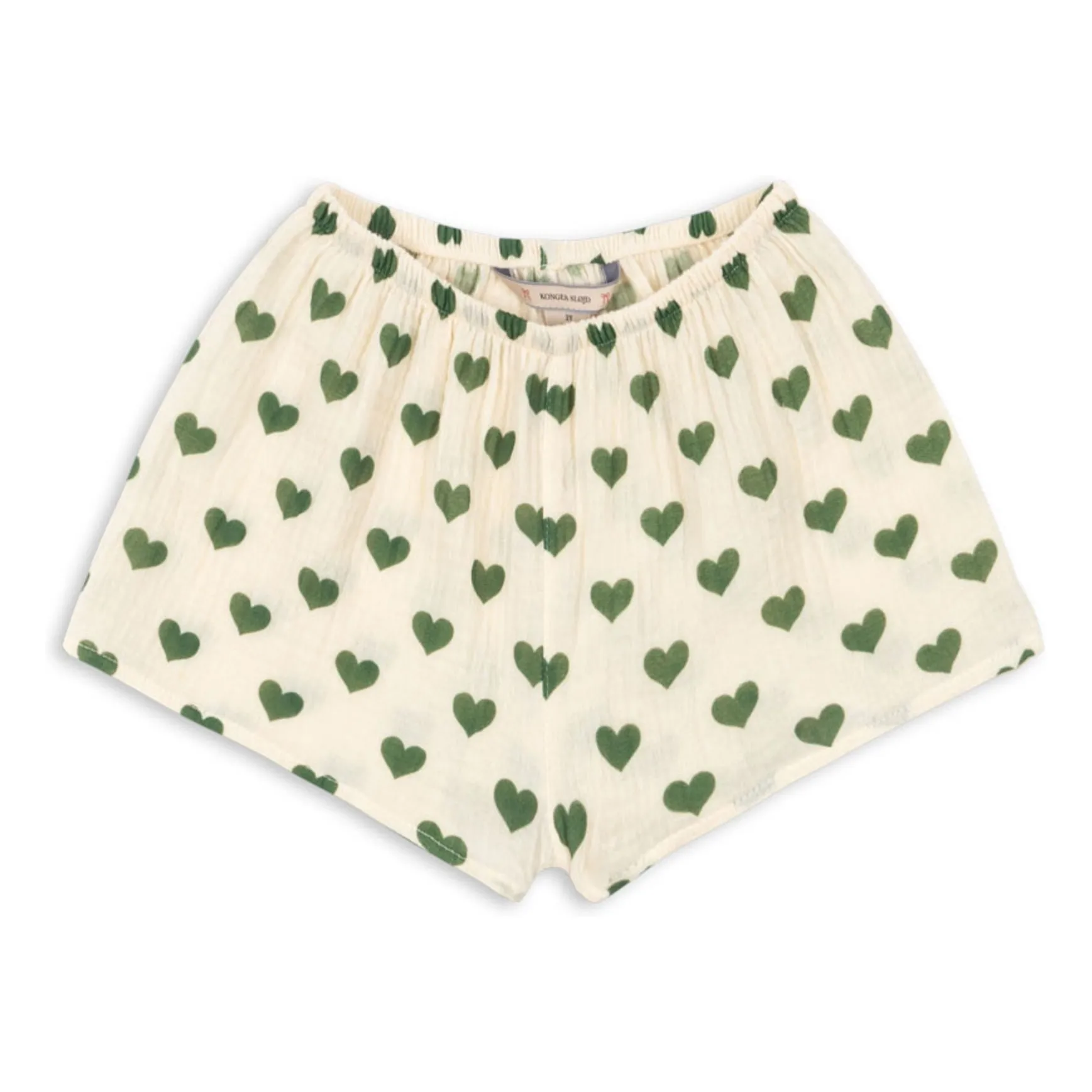 Konges Sløjd Ecru Coco Hearts Organic Cotton Shorts