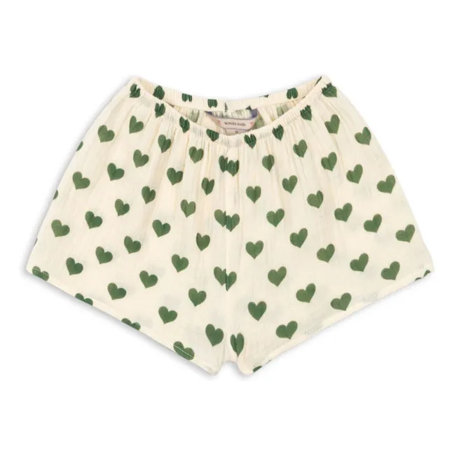 Short Coco Cœurs Coton Bio | Ecru