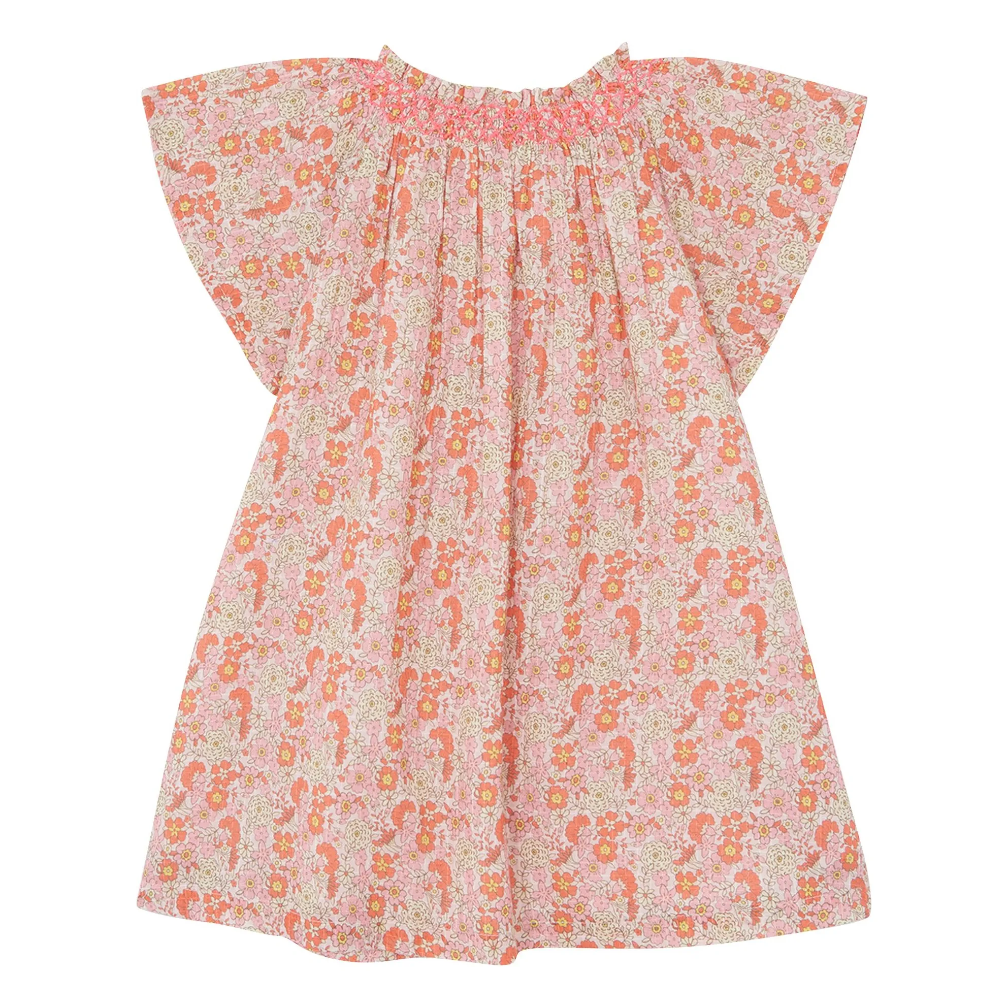 Robe Smockée Noisette Fleurie Capsule 25 ans | Rose- Image produit n°4