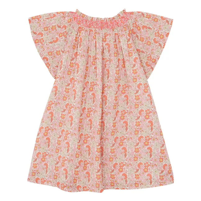 Robe Smockée Noisette Fleurie Capsule 25 ans | Rose