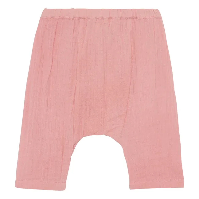 Pantalon Laos Gaze de Coton | Rose