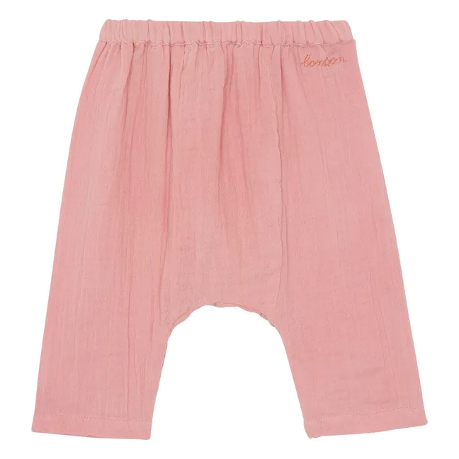 Laos Cotton Gauze Capsule Pants 25 years | Pink
