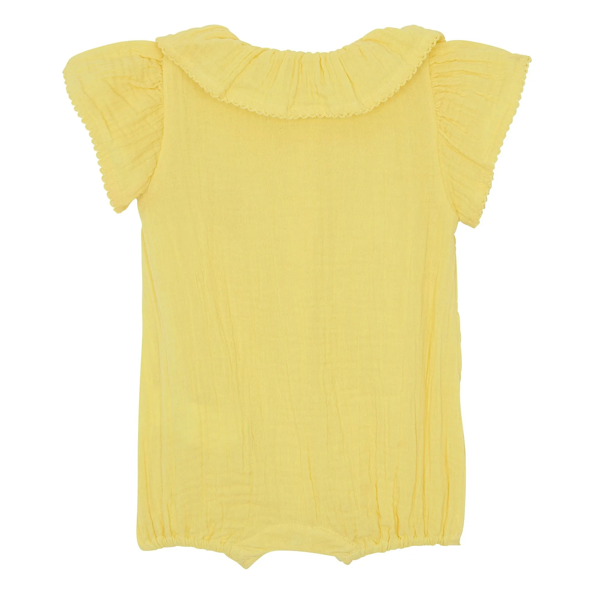 Barboteuse Col Claudine Norma | Jaune- Image produit n°4