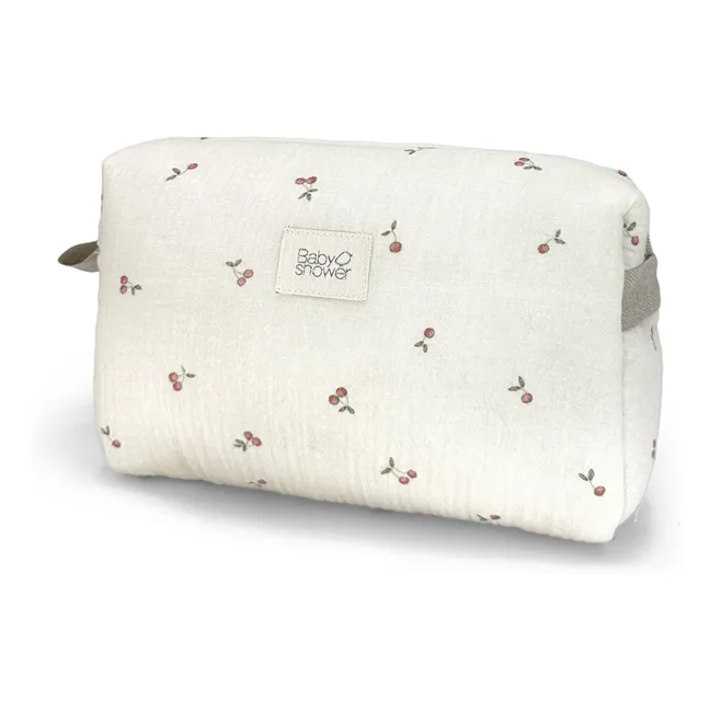 Trousse de toilette Camila Cherries | Ecru