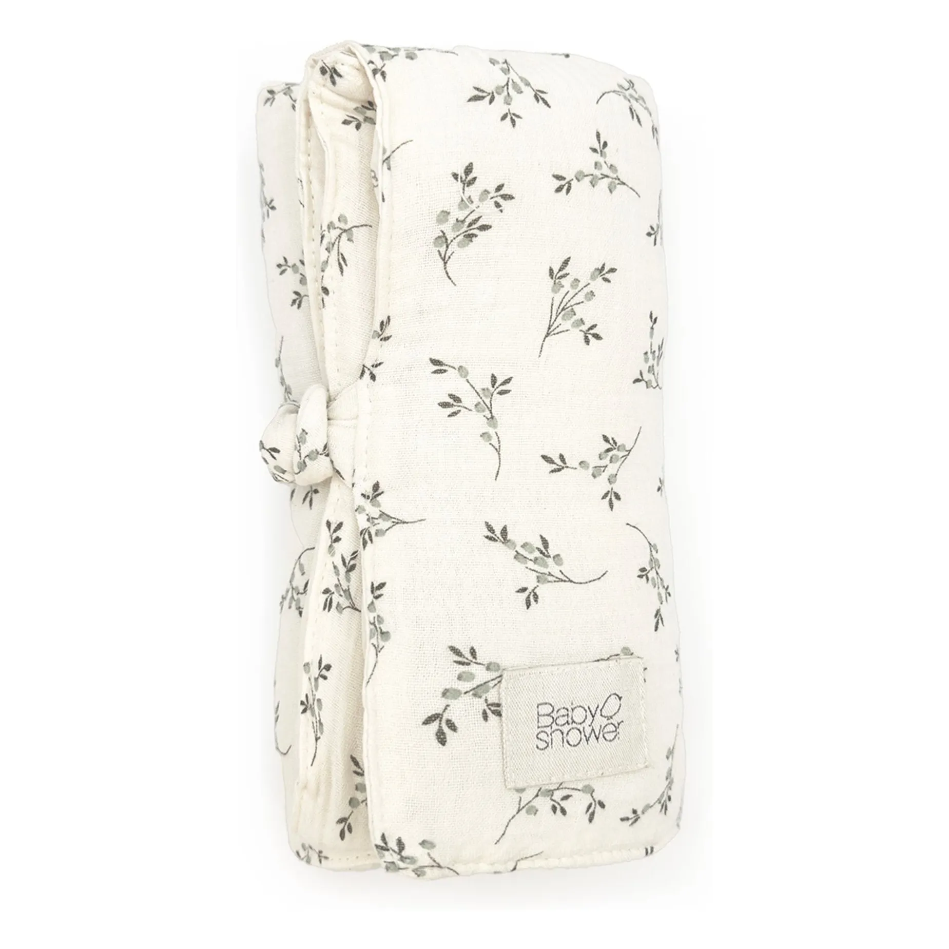 Babyshower Ecru Knot Olive Bloom Travel Changing Mat