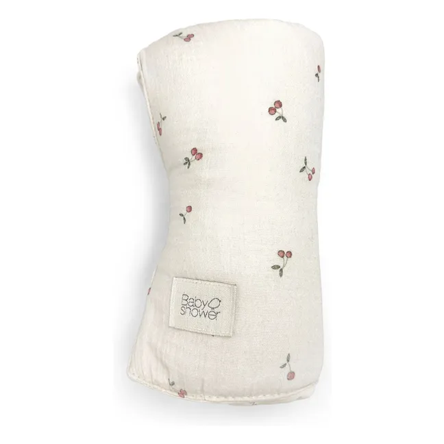 Matelas à langer de voyage Knot Cherries | Ecru