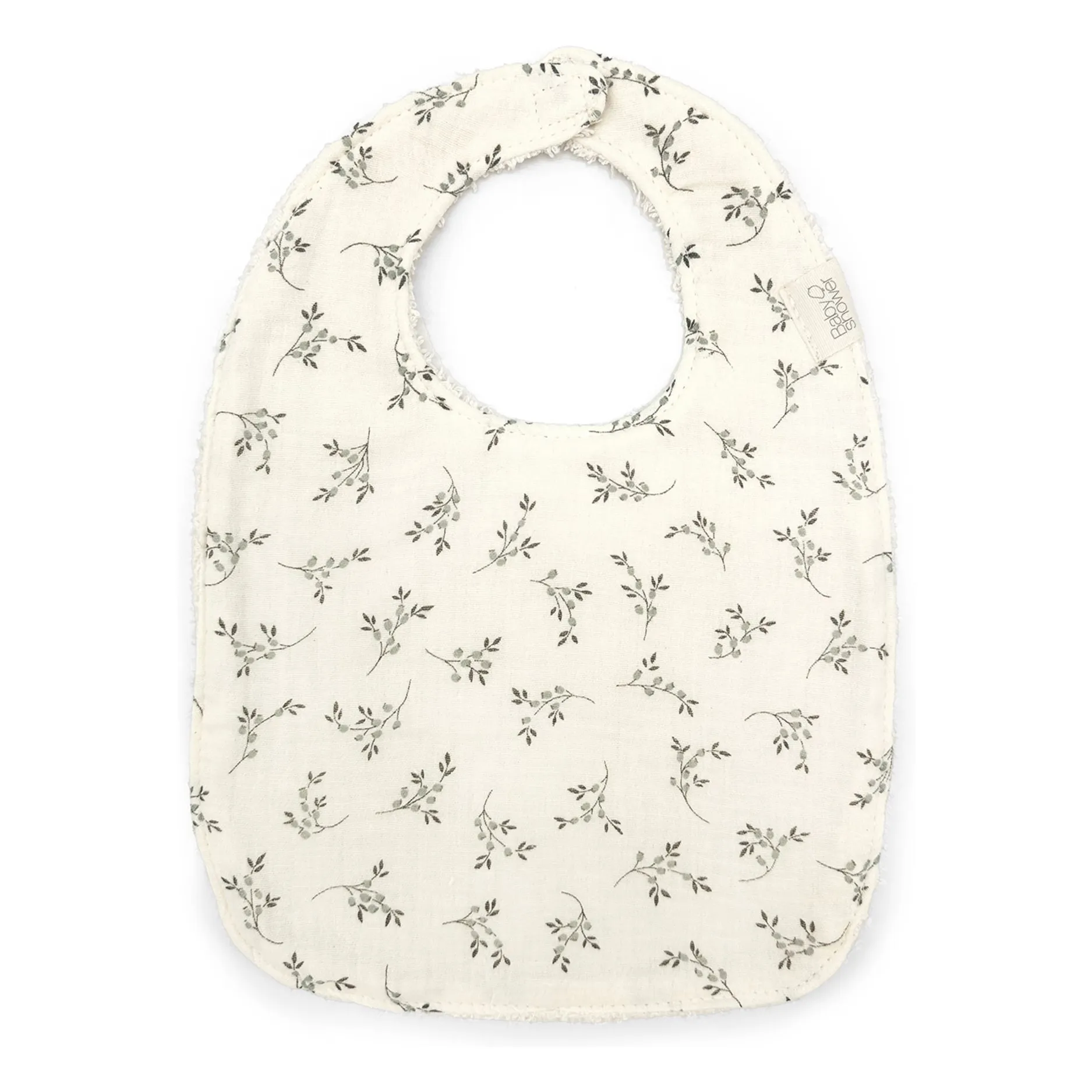 Babyshower Ecru Olive Bloom Bib