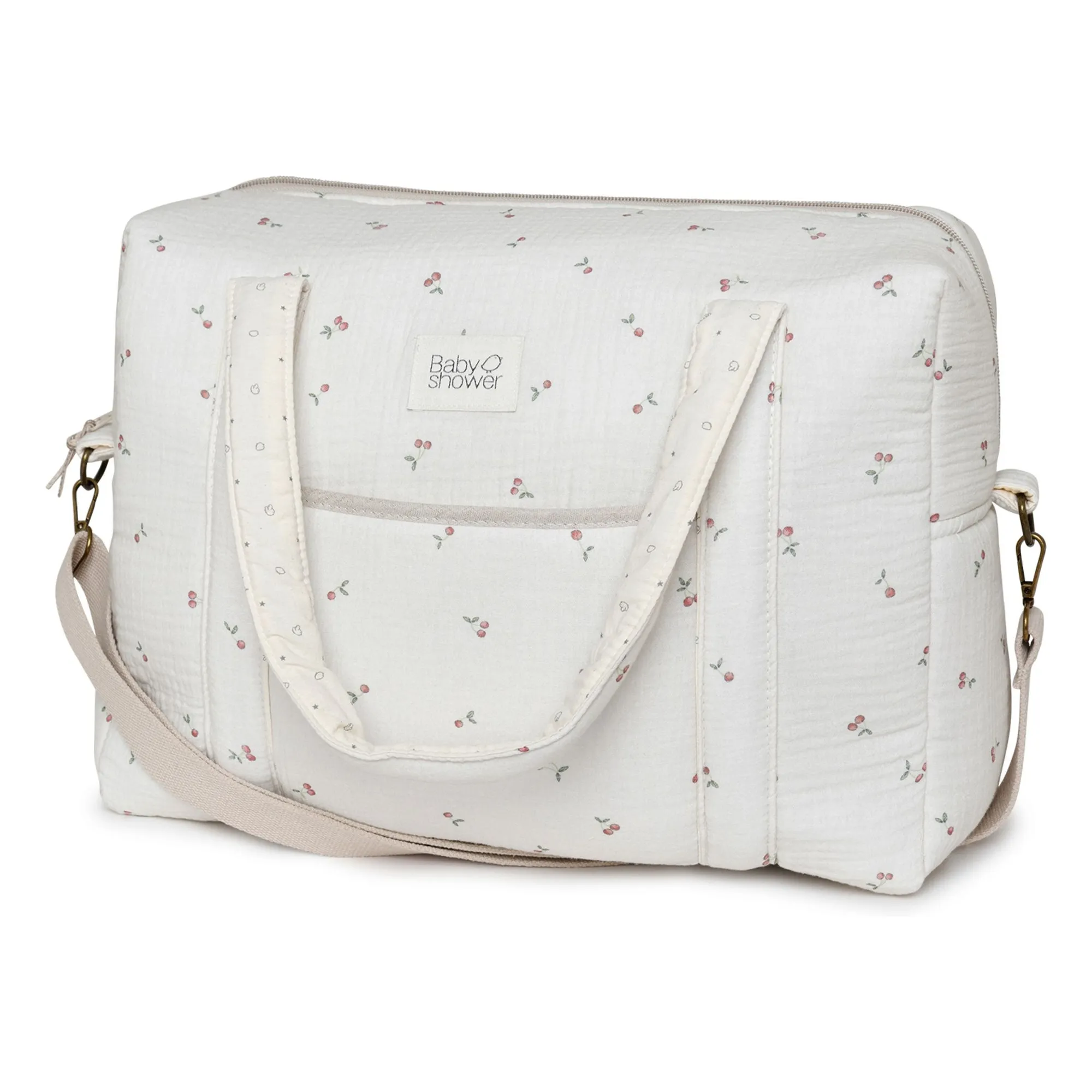 Babyshower Ecru Camila Cherries Diaper Bag