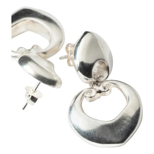 Boucles d'Oreilles Les Volutes | Argenté