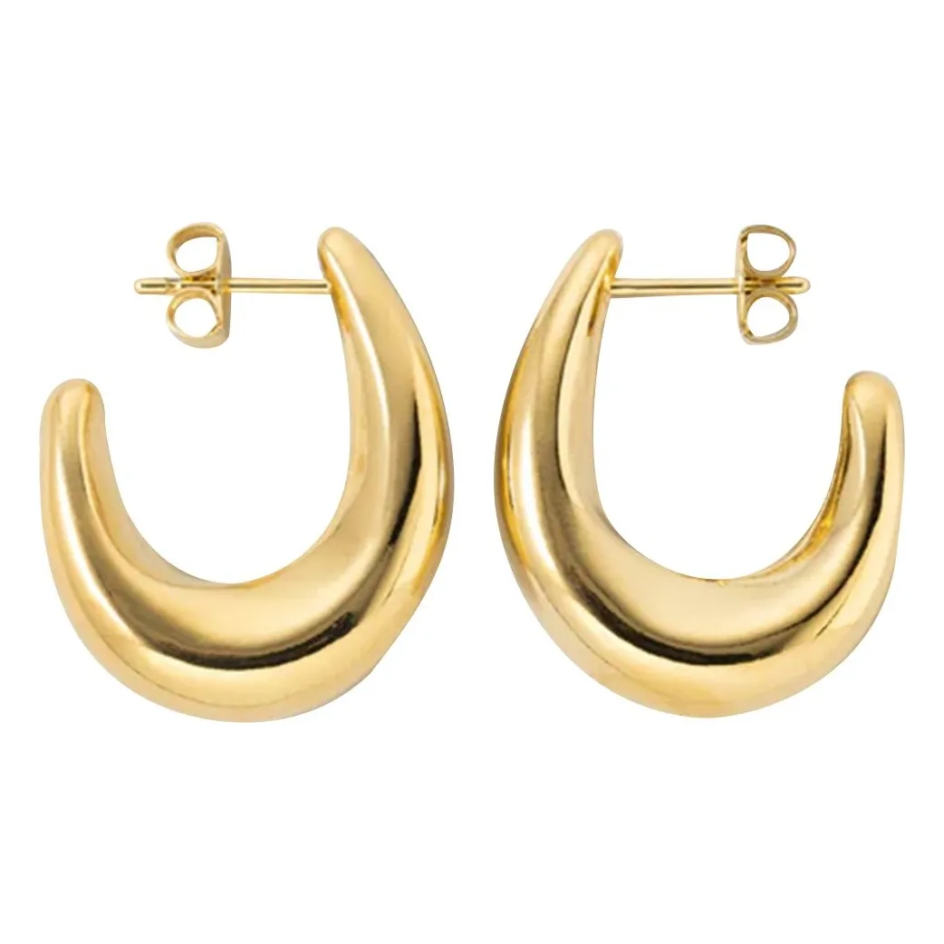 Louise Damas Gold Créoles La Vague
