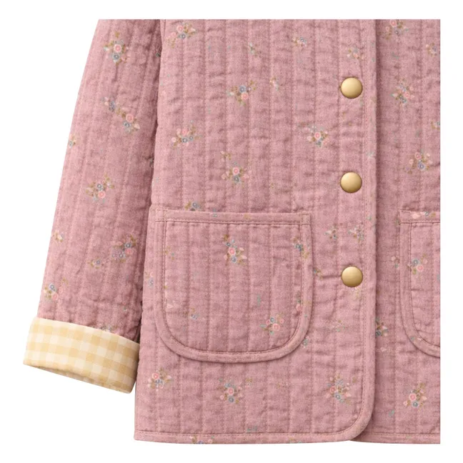 Veste Valentina Fleurie Coton Bio | Vieux Rose