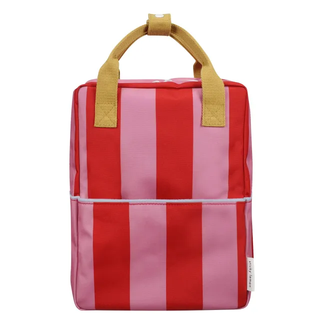 Medium Striped Backpack | Fuchsia