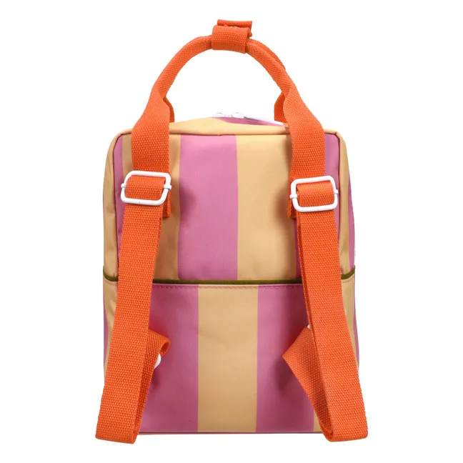 Small Striped Backpack | Powder pink
