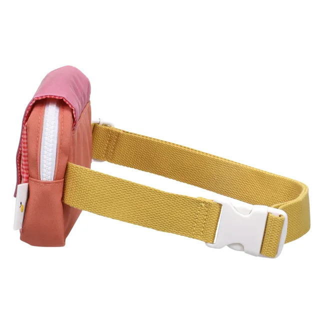 Sac Banane Small Envelope Carreaux | Rose poudré