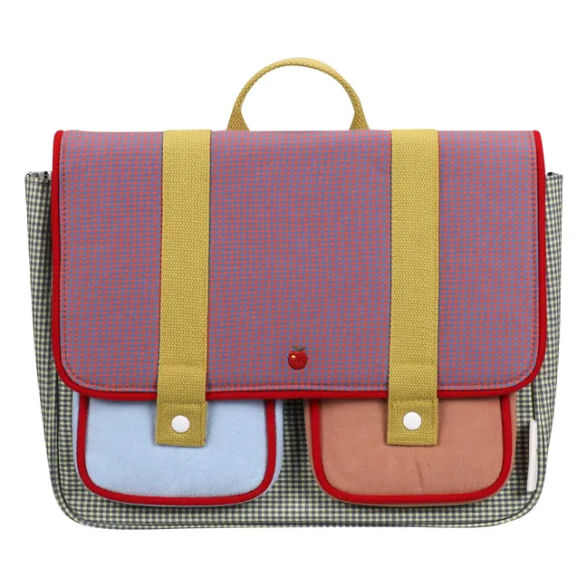 Cartable Pomme Carreaux | Purple