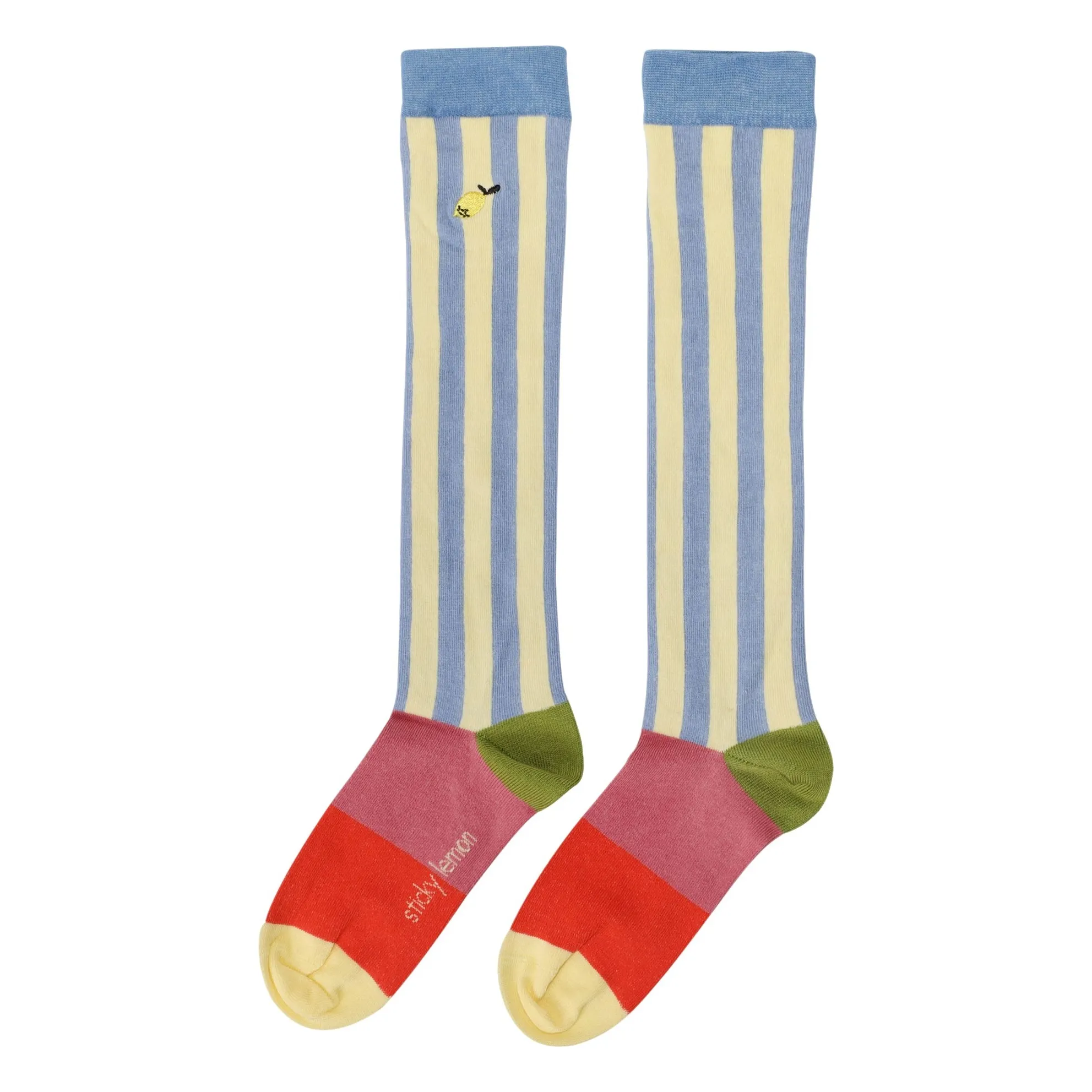 Sticky Lemon Blue Striped Socks