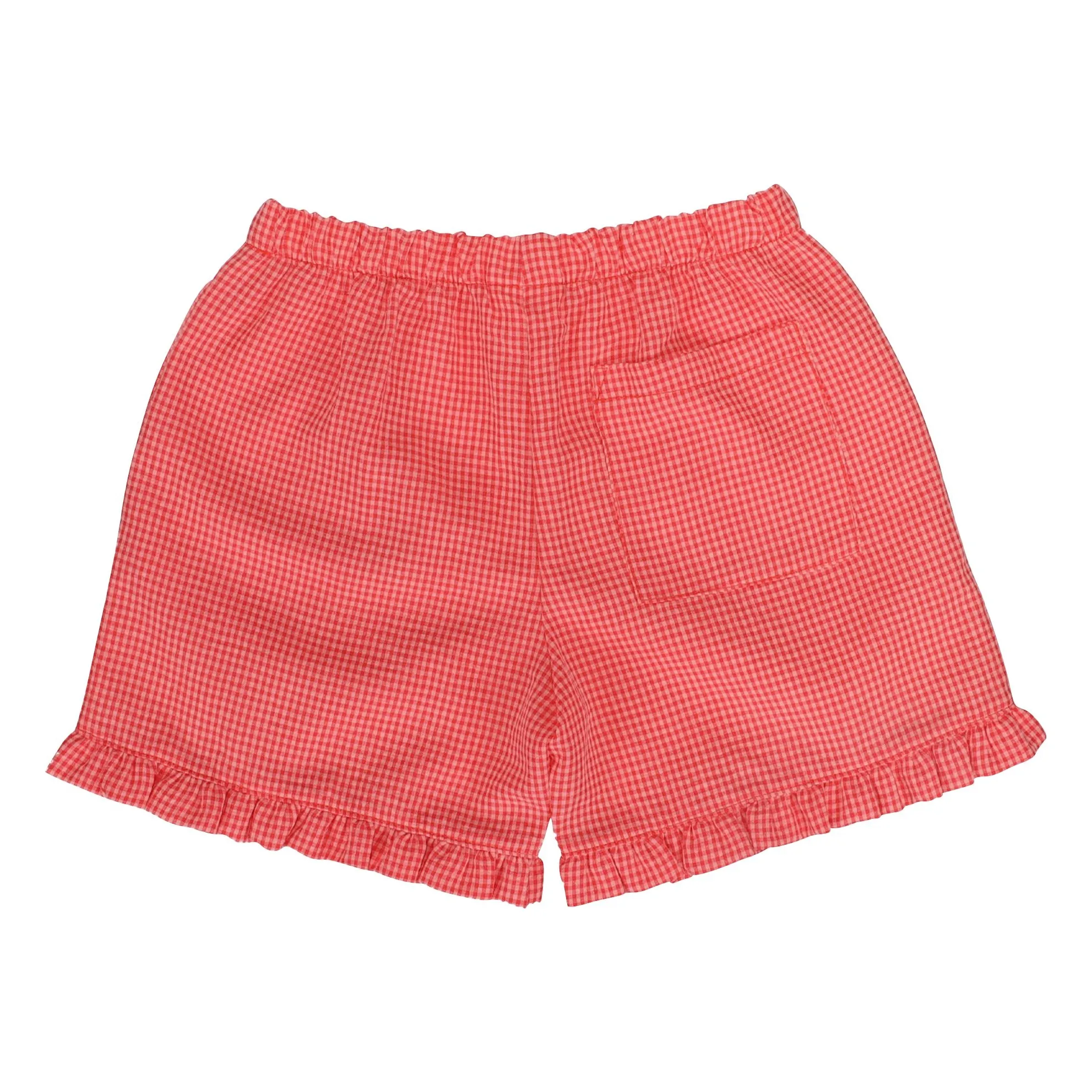 Short Citron Volants Carreaux | Corail- Image produit n°3