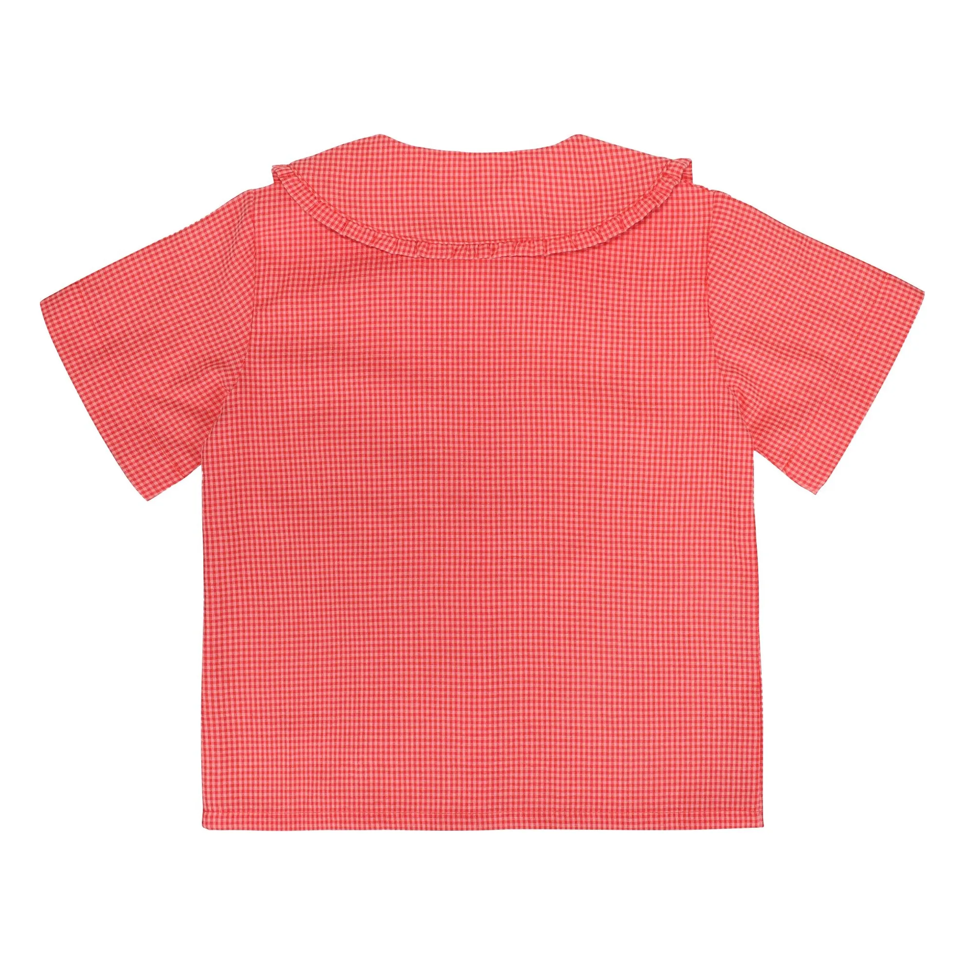 Blouse Citron Petits Carreaux | Corail- Image produit n°3