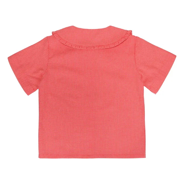 Blusa de cuadros Lemon Small | Coral