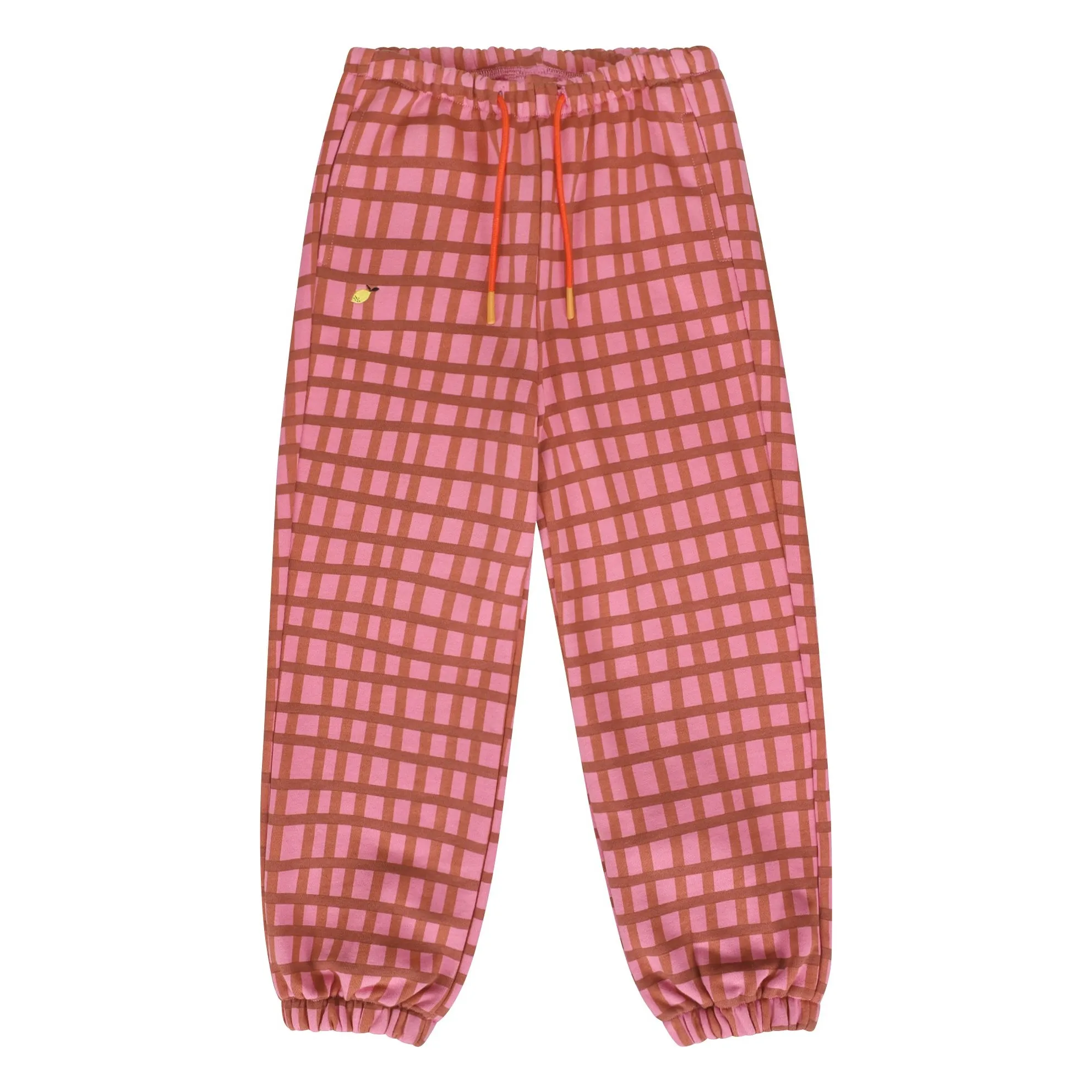 Jogger Citron Carreaux | Rose poudré- Image produit n°0