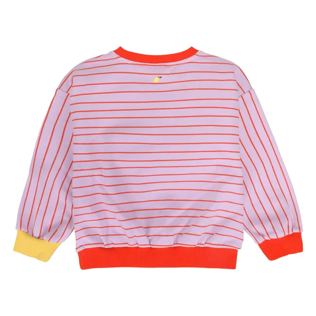 Pull Ecusson Sticky Lemon Rayé | Bleu pâle