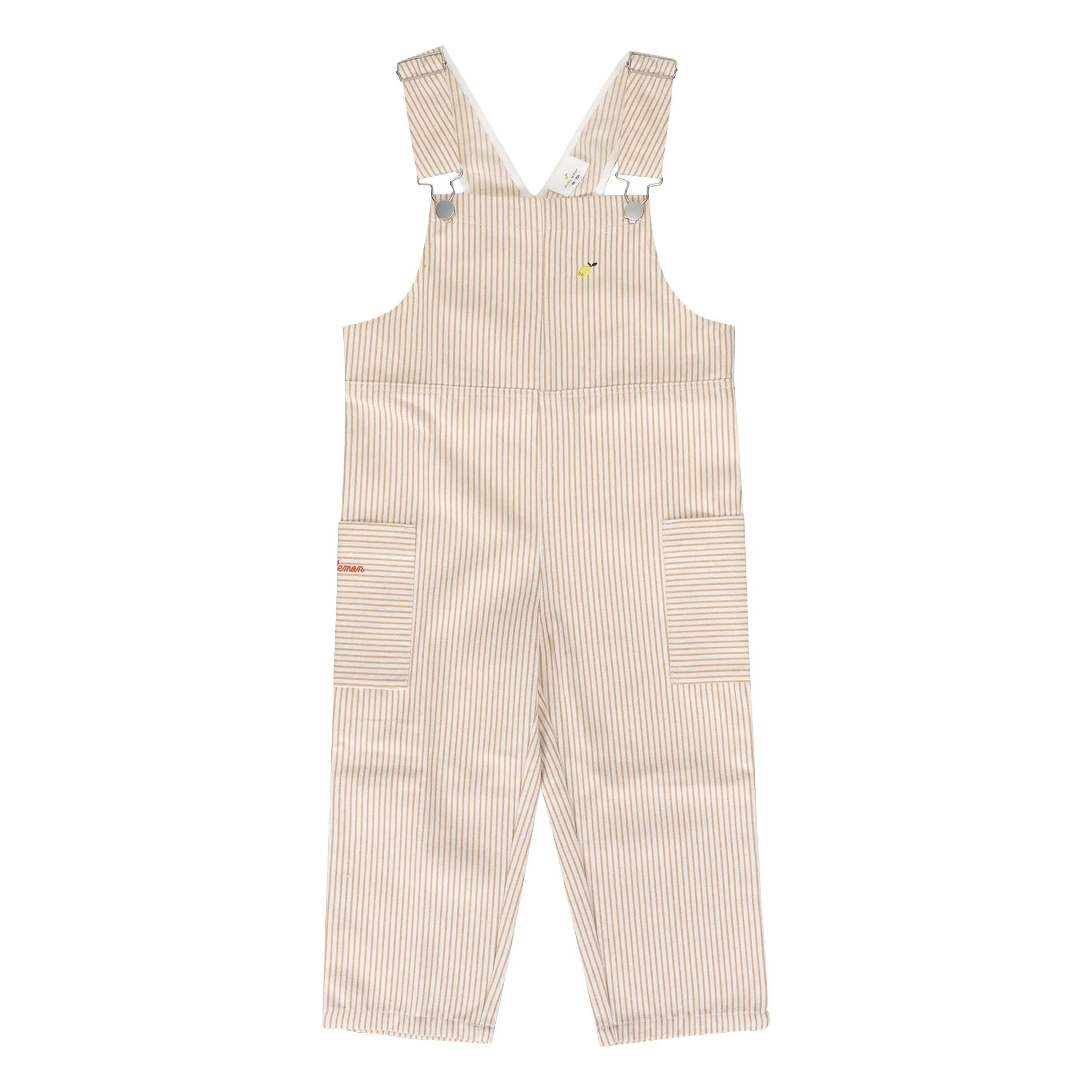 Sticky Lemon White Striped Lemon Dungarees